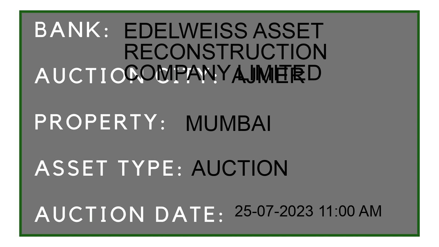 Auction Bank India - ID No: 155709 - Edelweiss Asset Reconstruction Company Limited Auction of Edelweiss Asset Reconstruction Company Limited Auctions for Residential Land And Building in Ajmer, Ajmer