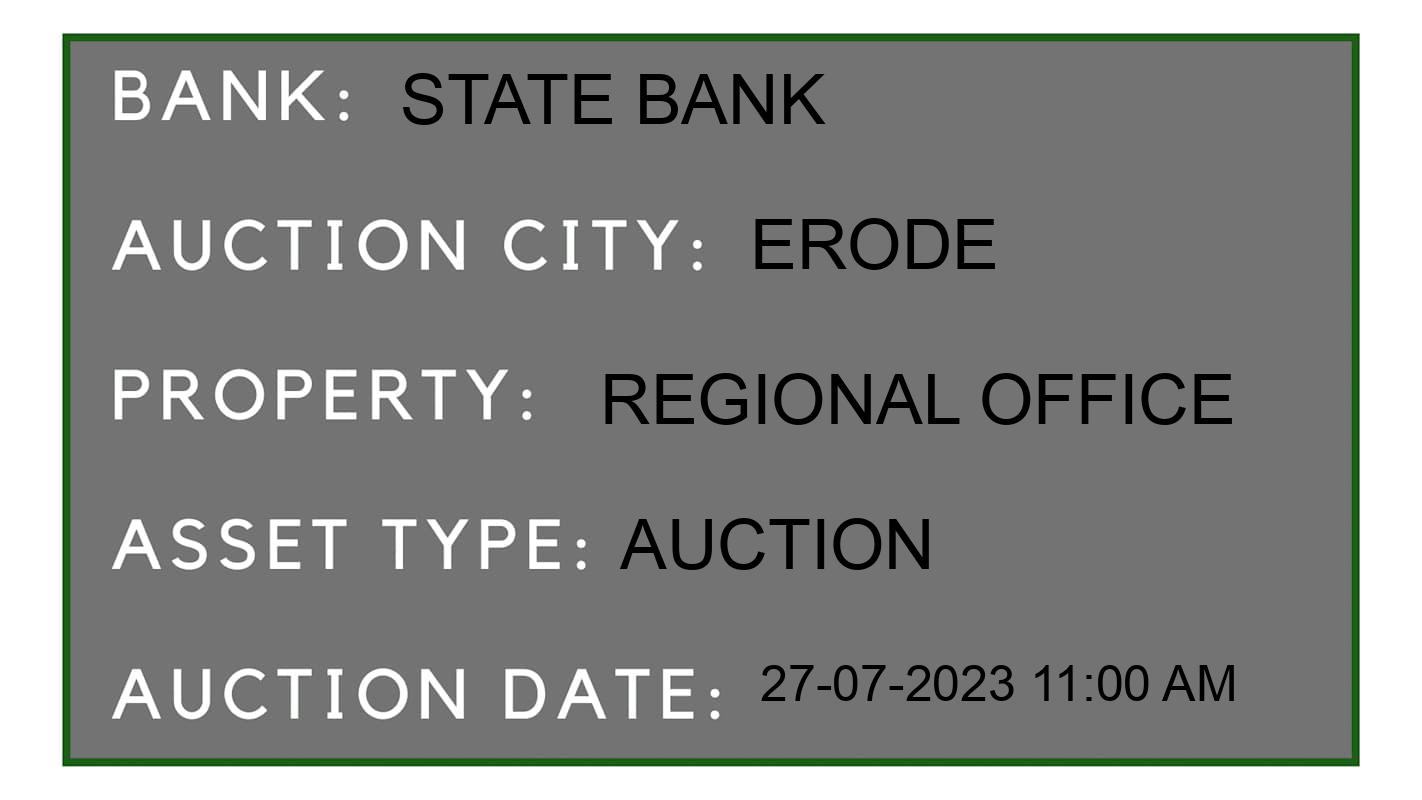 Auction Bank India - ID No: 155807 - State Bank Auction of State Bank Auctions for Residential Land And Building in Thindal, Erode
