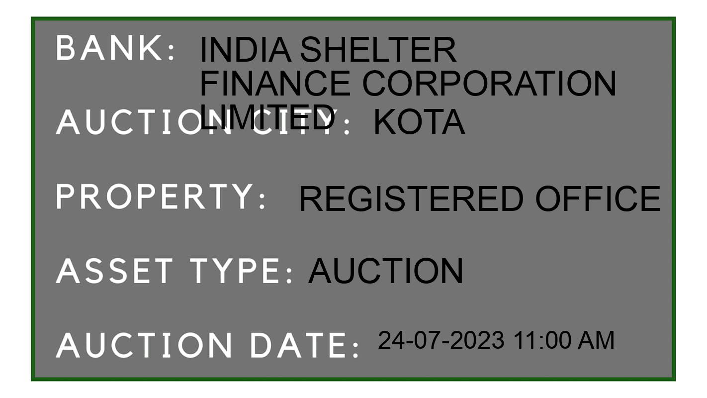 Auction Bank India - ID No: 155816 - India Shelter Finance Corporation Limited Auction of India Shelter Finance Corporation Limited Auctions for Residential Flat in Kota, Jaipur, Kota