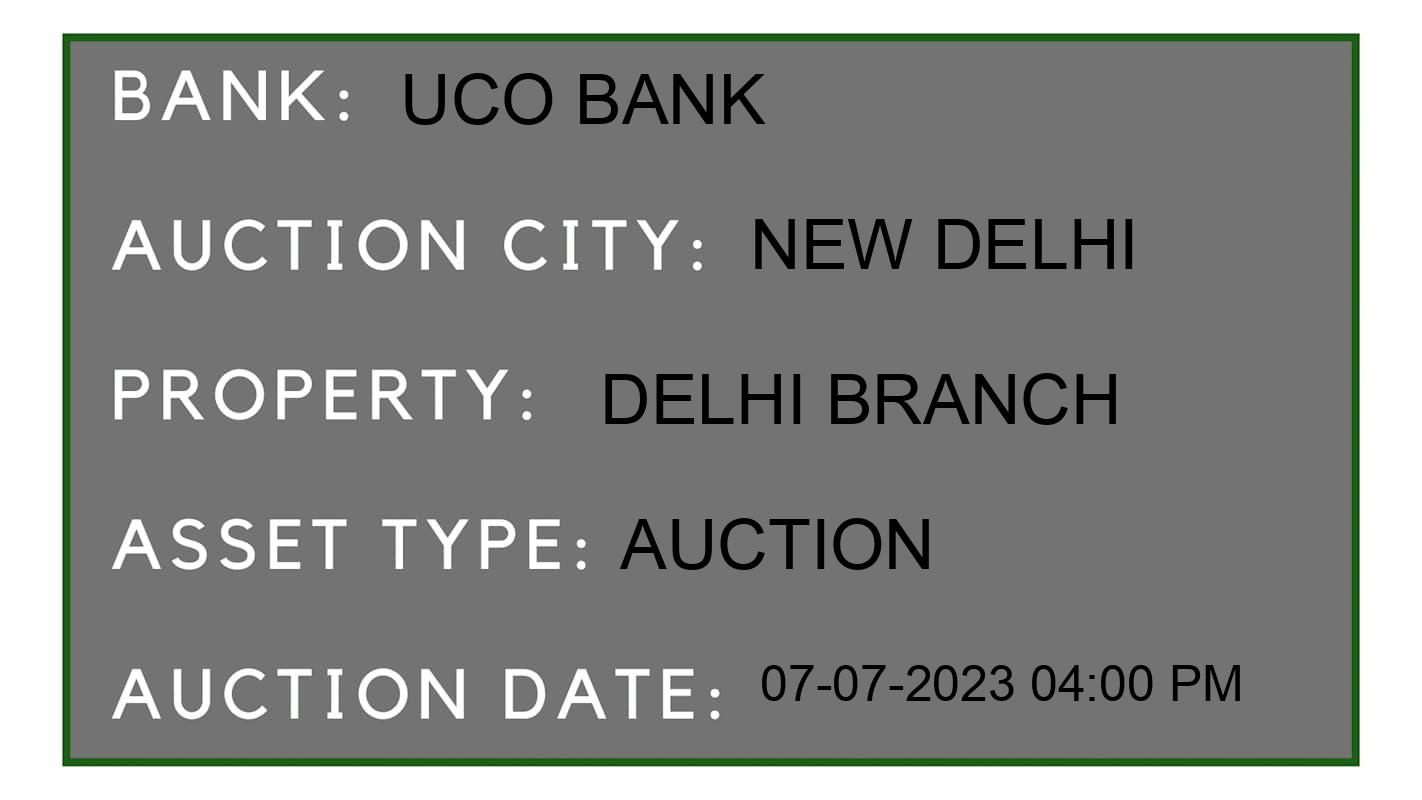Auction Bank India - ID No: 155847 - UCO Bank Auction of UCO Bank Auctions for Vehicle Auction in New Delhi, New Delhi