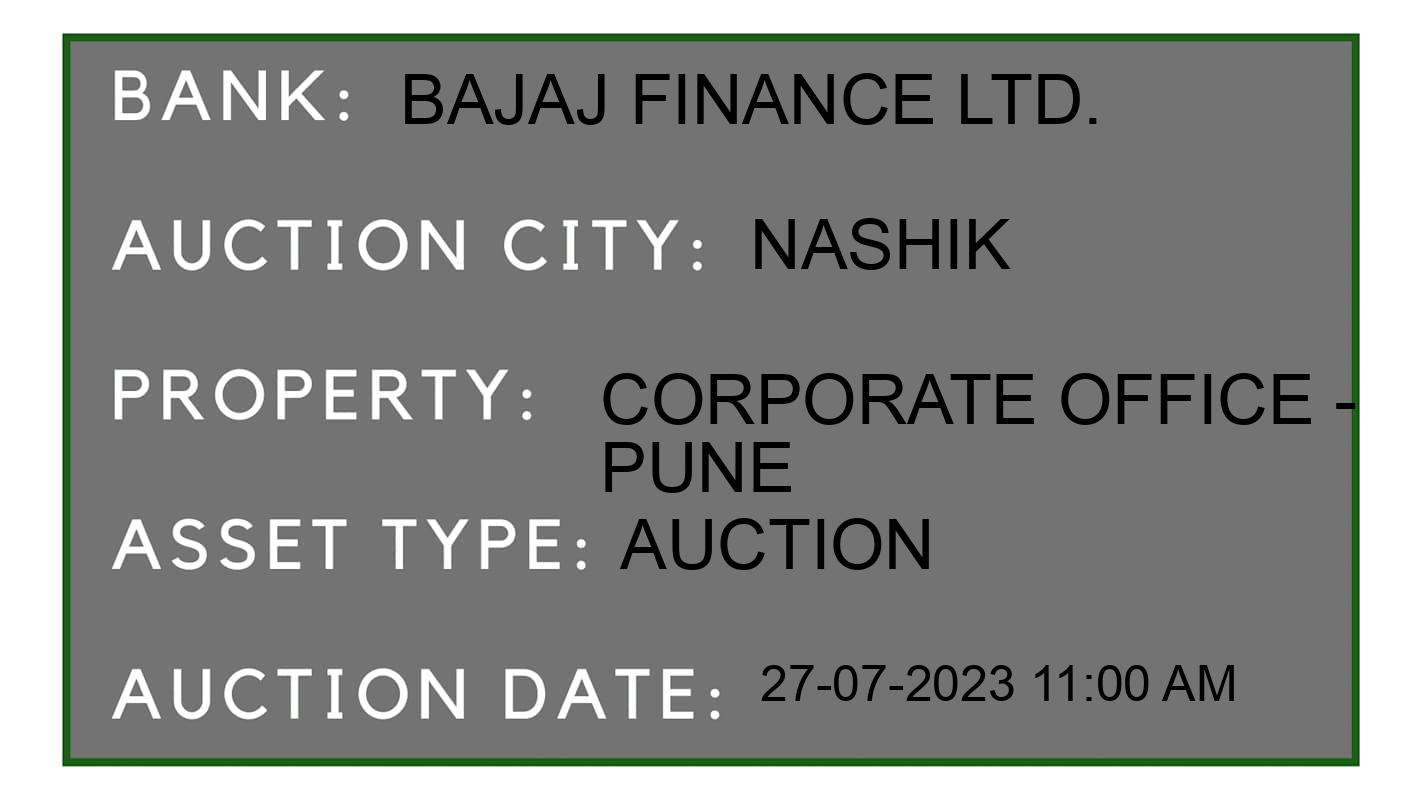 Auction Bank India - ID No: 156062 - Bajaj Finance Ltd. Auction of Bajaj Finance Ltd. Auctions for Residential Flat in Shivar, Nashik