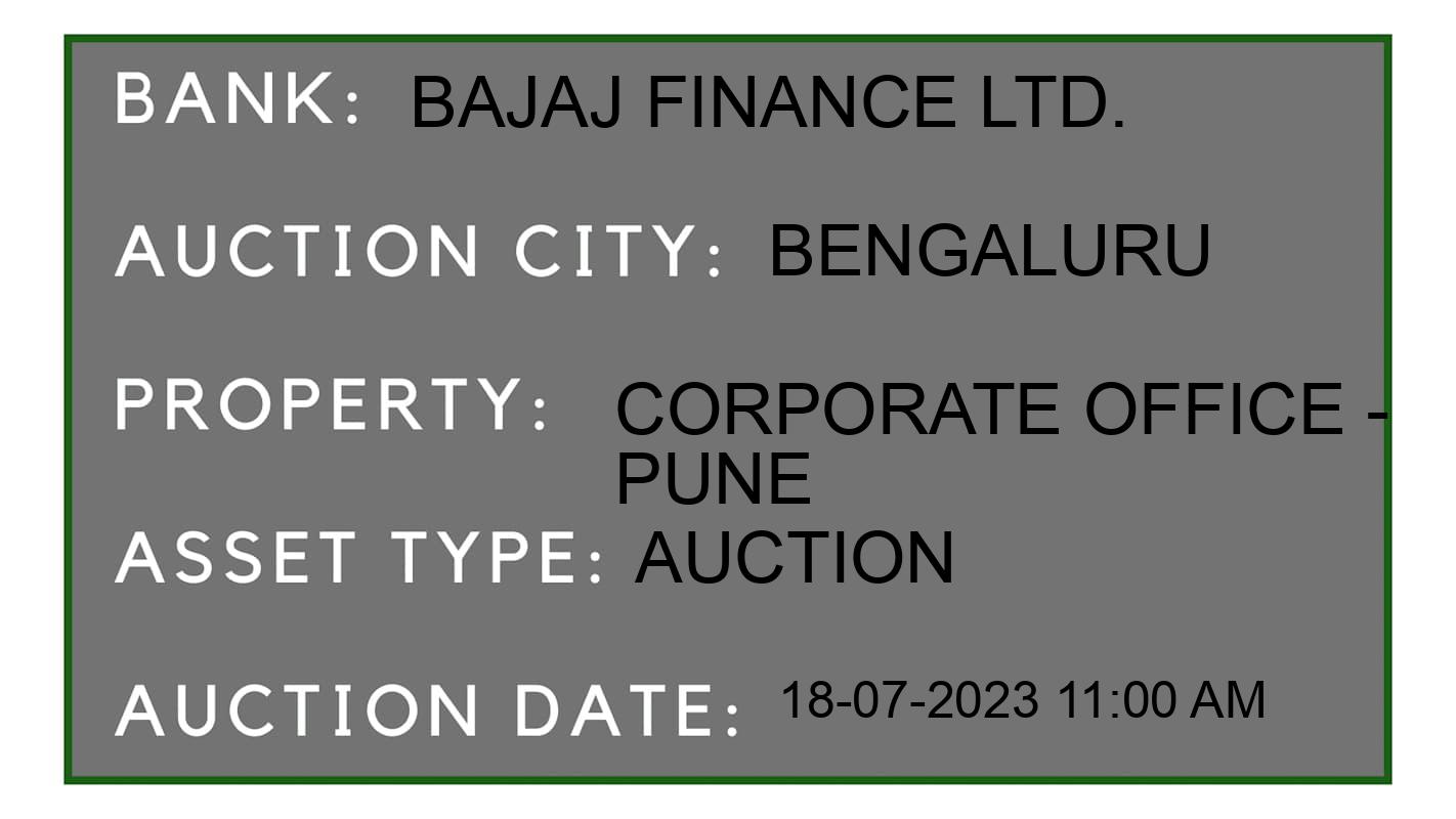 Auction Bank India - ID No: 156064 - Bajaj Finance Ltd. Auction of Bajaj Finance Ltd. Auctions for Plot in Sbm Colony, Bengaluru