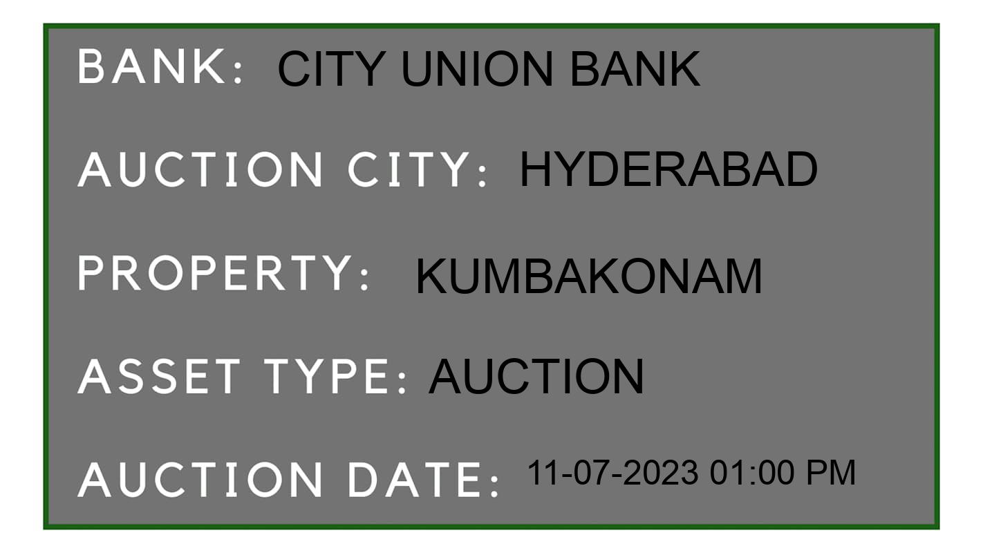 Auction Bank India - ID No: 156233 - City Union Bank Auction of City Union Bank Auctions for Commercial Office in Domalguda, Hyderabad