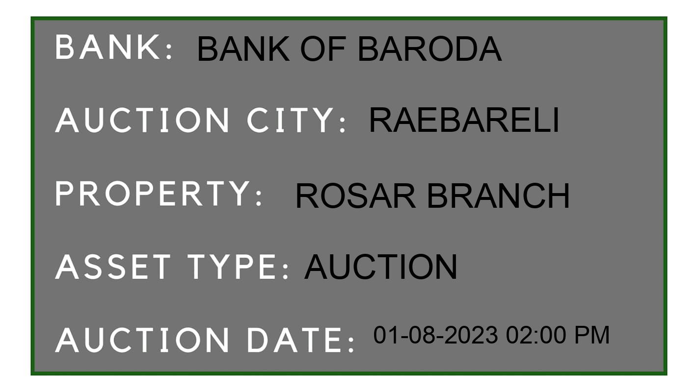 Auction Bank India - ID No: 156353 - Bank of Baroda Auction of Bank of Baroda Auctions for Residential House in Raebareli, Raebareli