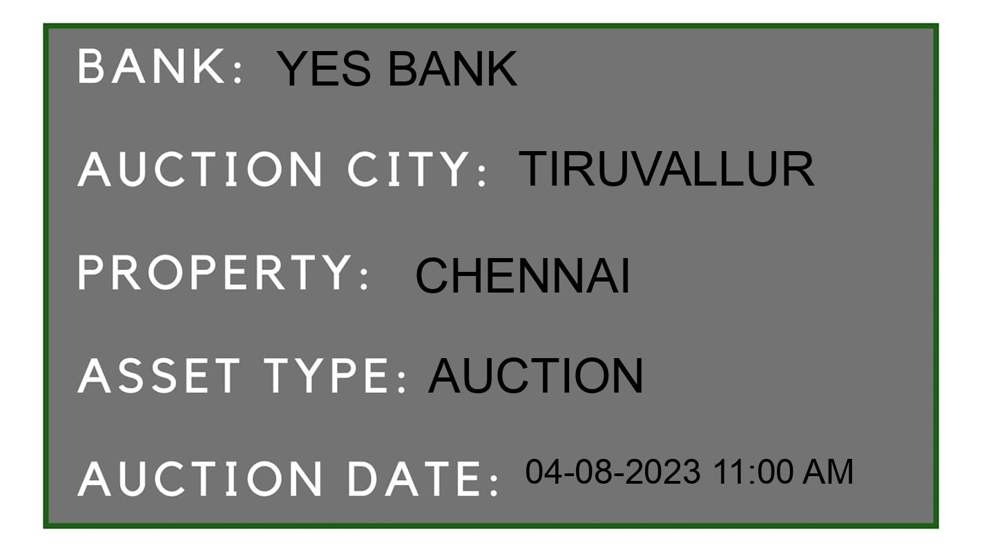 Auction Bank India - ID No: 156423 - Yes Bank Auction of Yes Bank Auctions for Land in Ponneri Tal, Tiruvallur