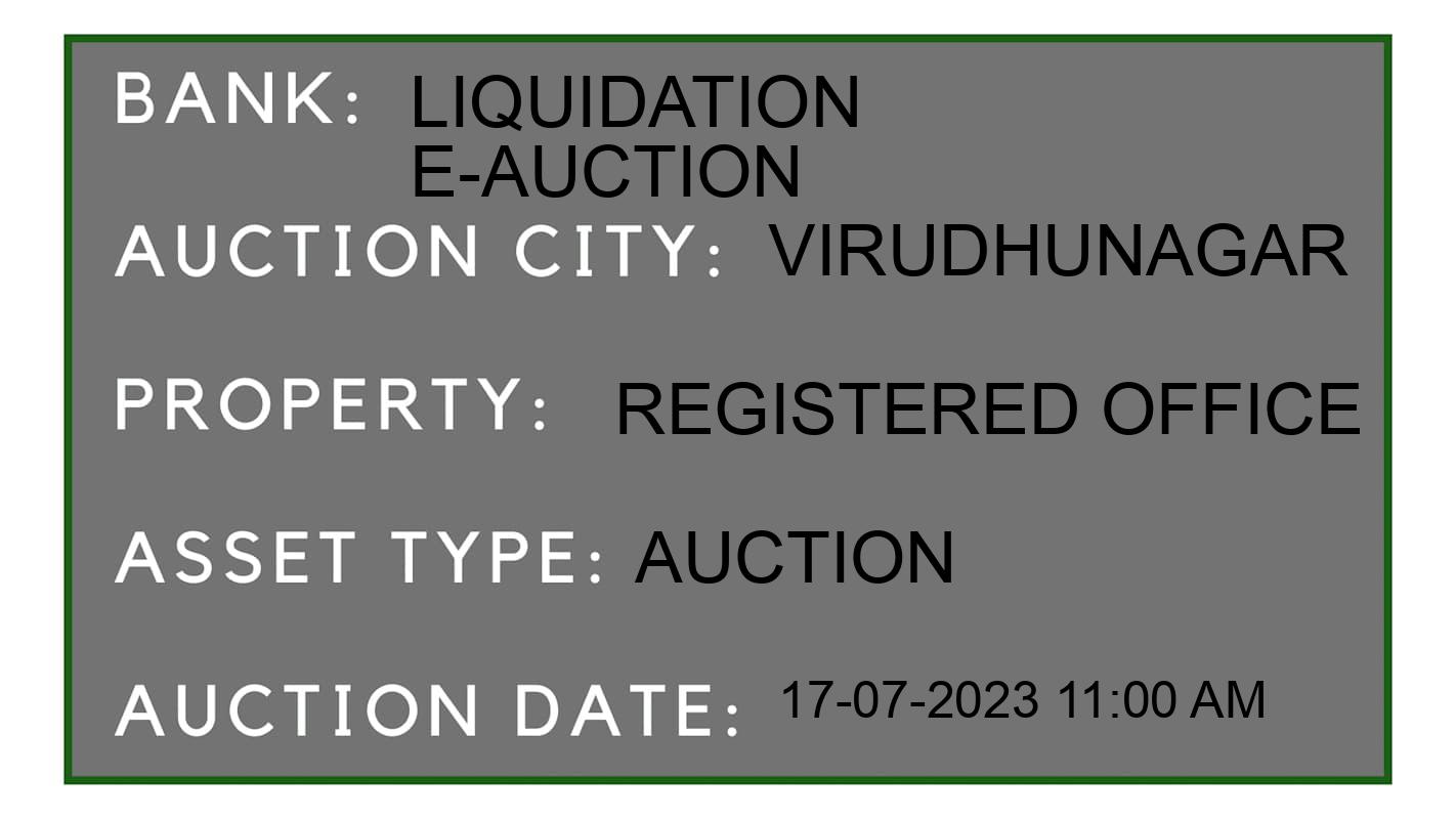Auction Bank India - ID No: 156492 - Liquidation E-Auction Auction of Liquidation E-Auction Auctions for Commercial Property in Virudhunagar, Virudhunagar