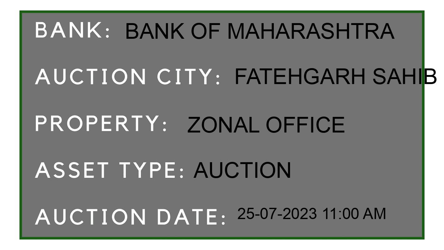 Auction Bank India - ID No: 156508 - Bank of Maharashtra Auction of Bank of Maharashtra Auctions for Residential House in Amloh, Fatehgarh Sahib