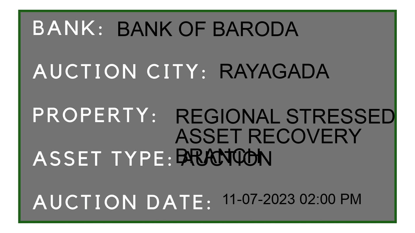 Auction Bank India - ID No: 156514 - Bank of Baroda Auction of Bank of Baroda Auctions for Land And Building in Tumbigudaa, rayagada