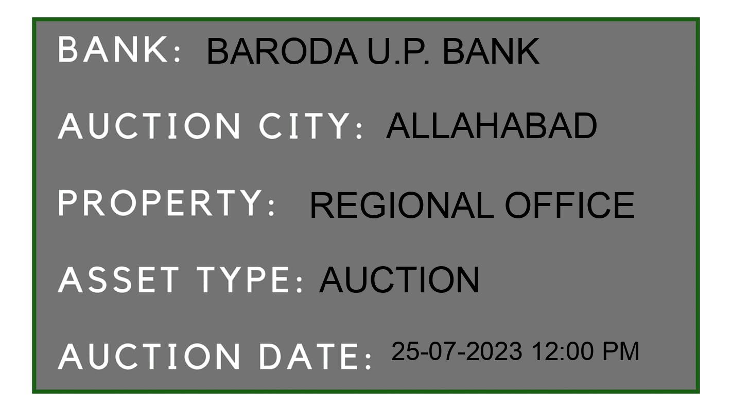 Auction Bank India - ID No: 156553 - Baroda U.P. Bank Auction of Baroda U.P. Bank Auctions for Residential House in Allahabad, Allahabad