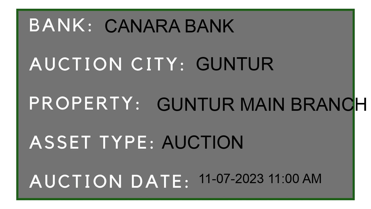 Auction Bank India - ID No: 156568 - Canara Bank Auction of Canara Bank Auctions for Commercial Building in Pedakakani, Guntur