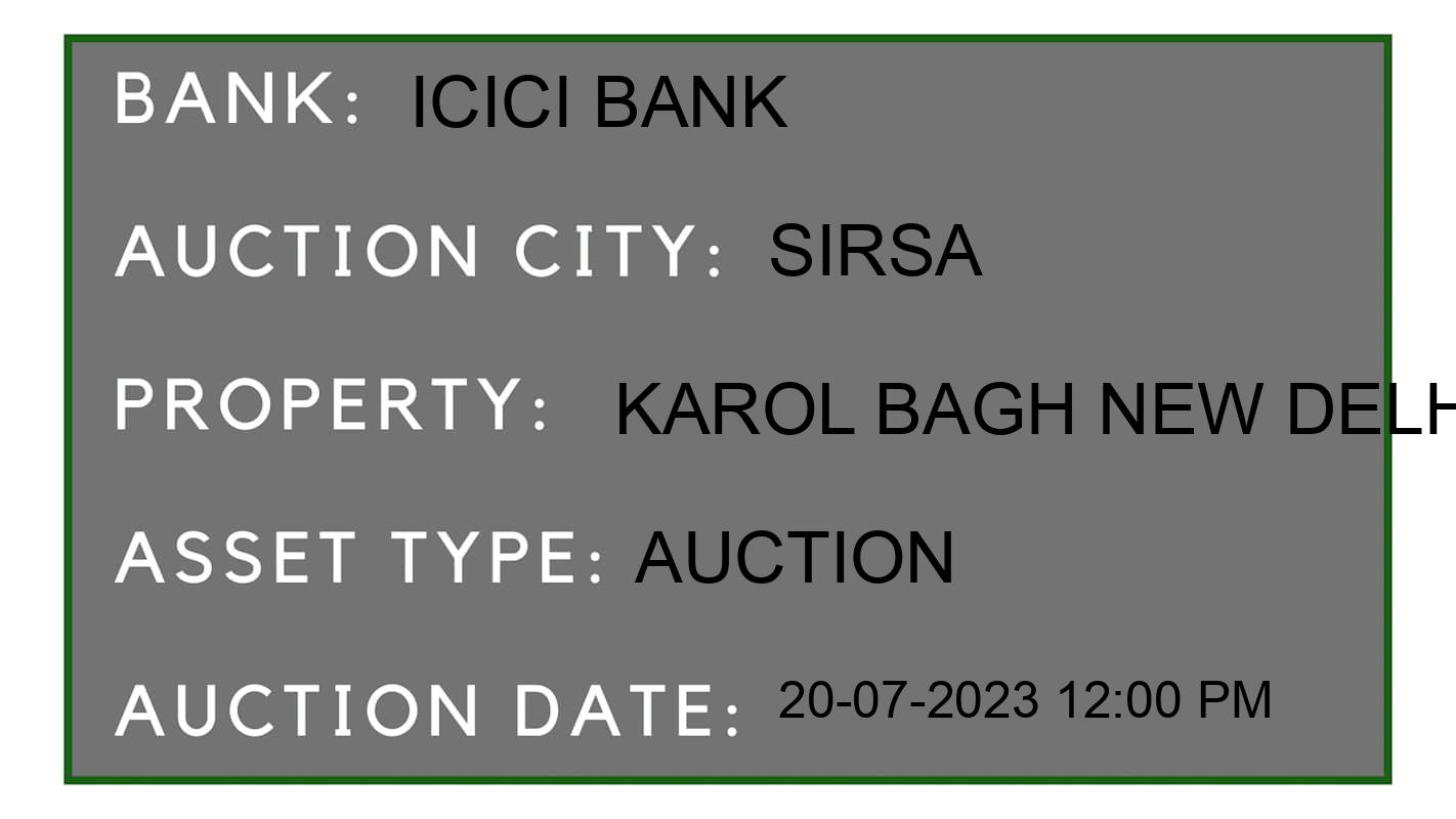 Auction Bank India - ID No: 156622 - ICICI Bank Auction of ICICI Bank Auctions for Commercial Shop in Rania, Sirsa