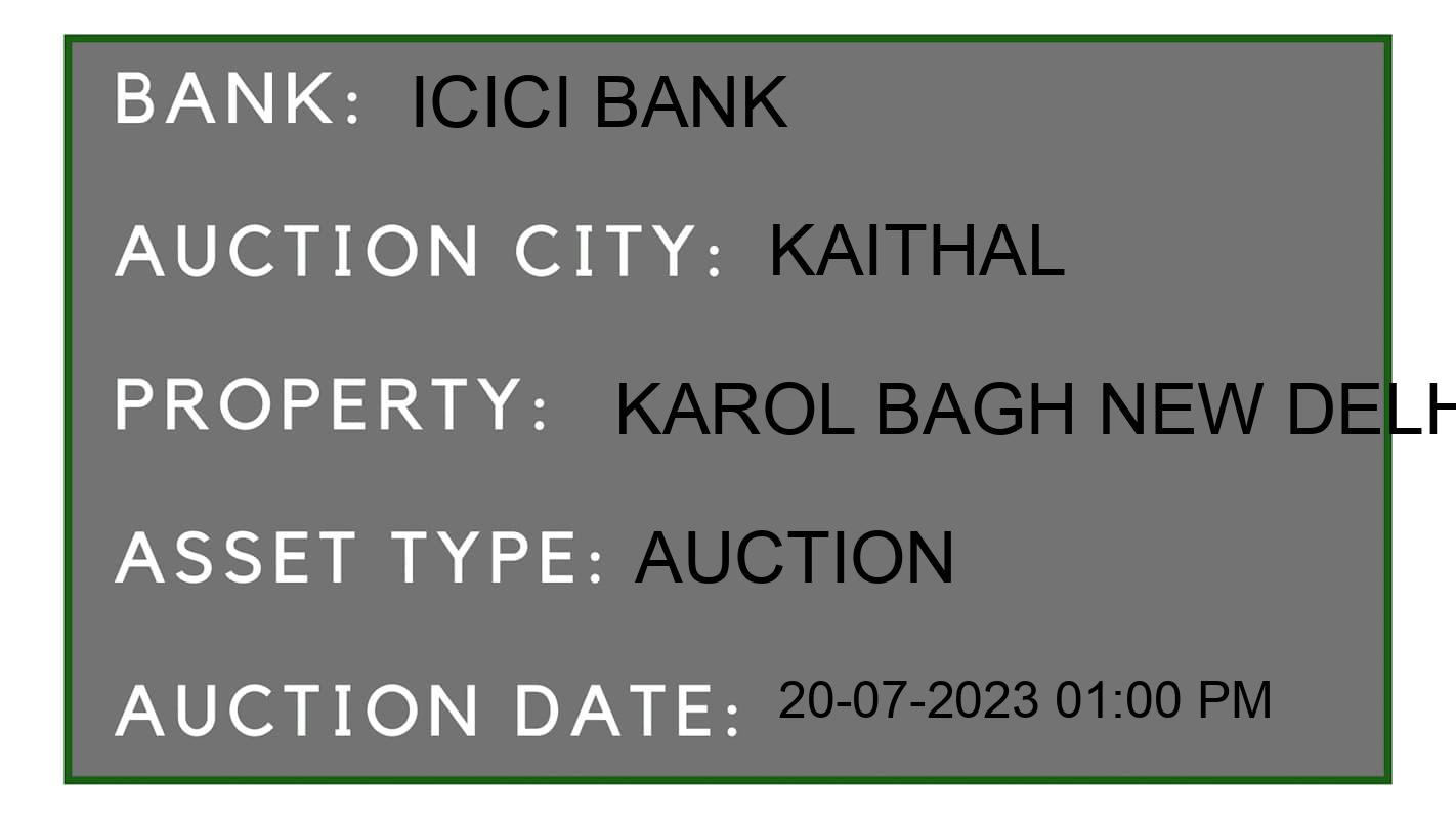 Auction Bank India - ID No: 156623 - ICICI Bank Auction of ICICI Bank Auctions for Commercial Shop in Kaithal, Kaithal
