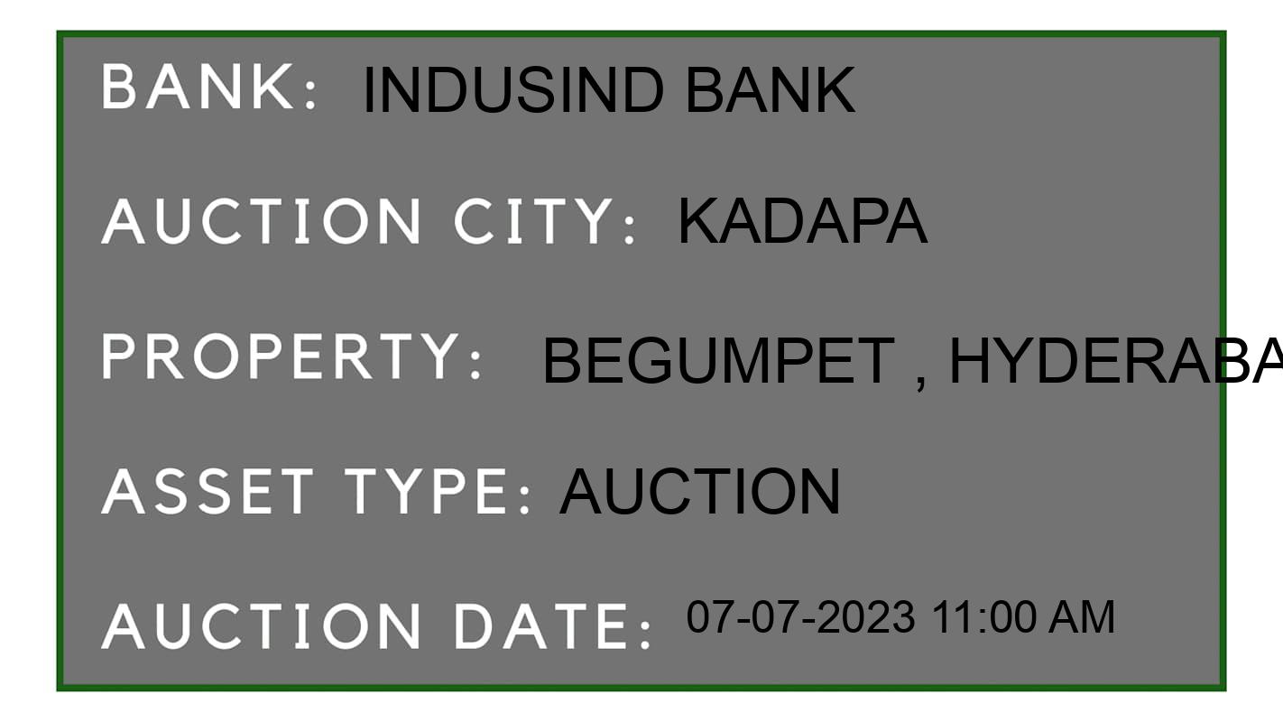 Auction Bank India - ID No: 156632 - IndusInd Bank Auction of IndusInd Bank Auctions for Residential House in Kadapa, Kadapa