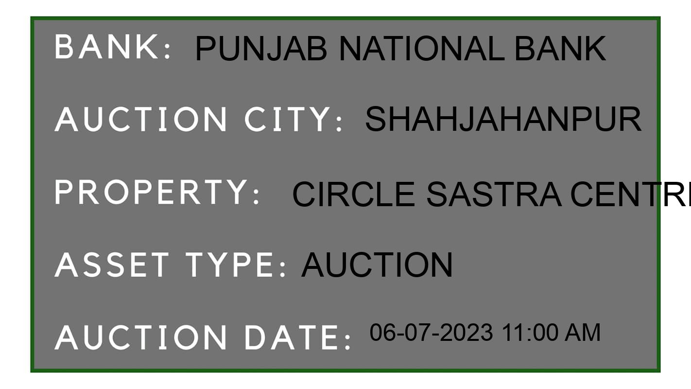 Auction Bank India - ID No: 156689 - Punjab National Bank Auction of Punjab National Bank Auctions for Residential House in Shahjahanpur, Shahjahanpur