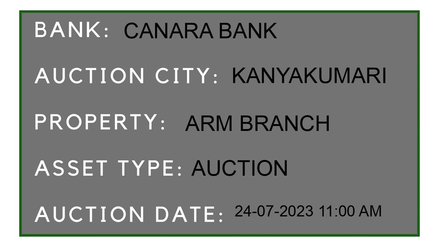 Auction Bank India - ID No: 156814 - Canara Bank Auction of Canara Bank Auctions for Factory land and Building in Vilavancode, Kanyakumari