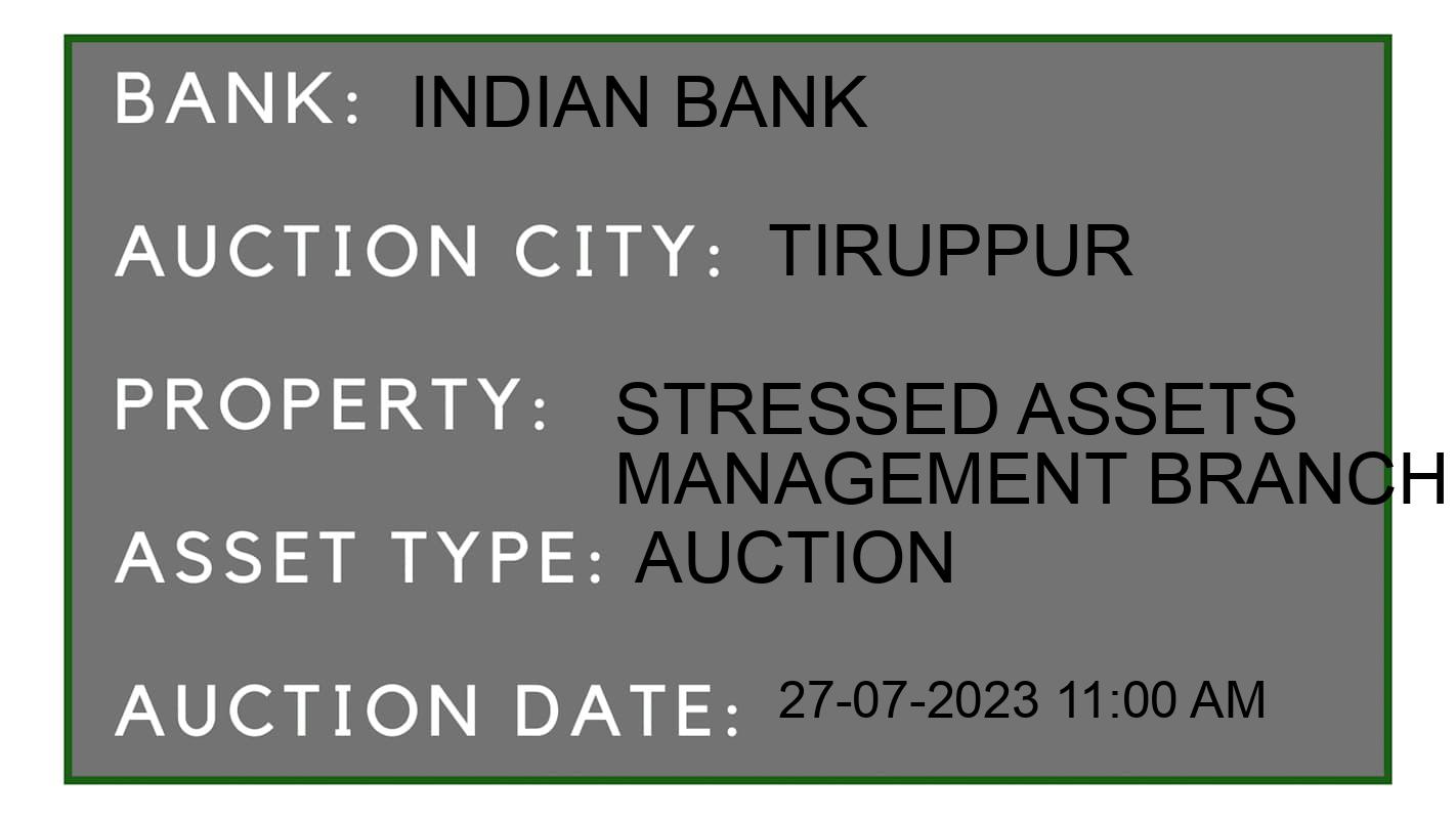 Auction Bank India - ID No: 156982 - Indian Bank Auction of Indian Bank Auctions for Plot in Tiruppur, Tiruppur