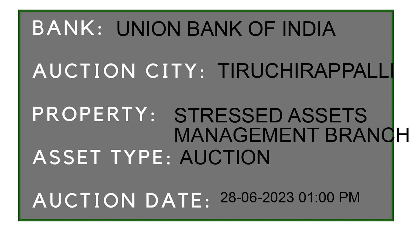 Auction Bank India - ID No: 157016 - Union Bank of India Auction of Union Bank of India Auctions for Land in woraiyur, Tiruchirappalli