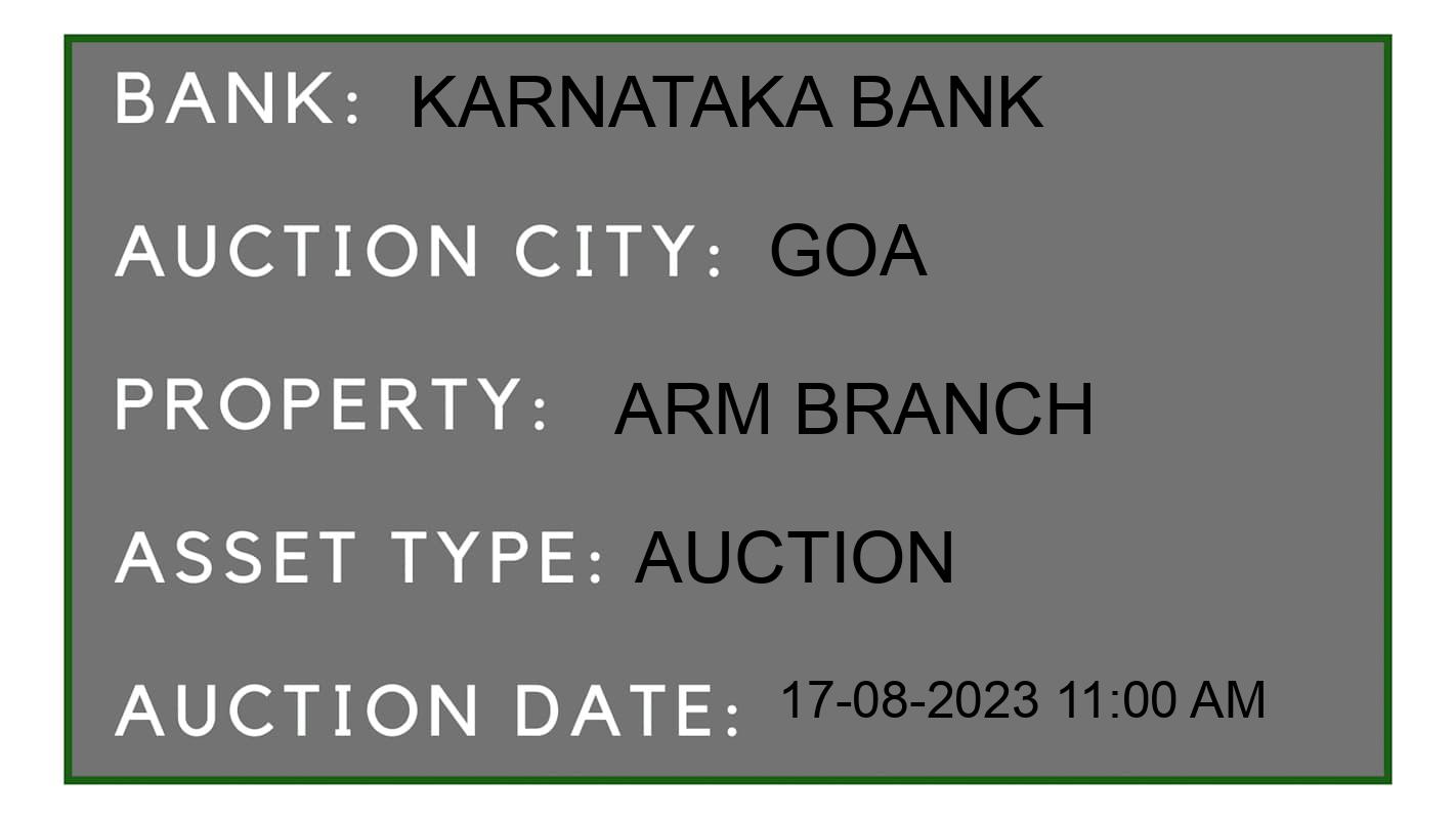 Auction Bank India - ID No: 157023 - Karnataka Bank Auction of Karnataka Bank Auctions for Plot in Ponda, Goa