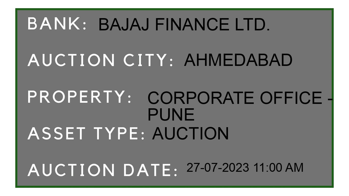 Auction Bank India - ID No: 157035 - Bajaj Finance Ltd. Auction of Bajaj Finance Ltd. Auctions for Non- Agricultural Land in Prahladnagar, Ahmedabad