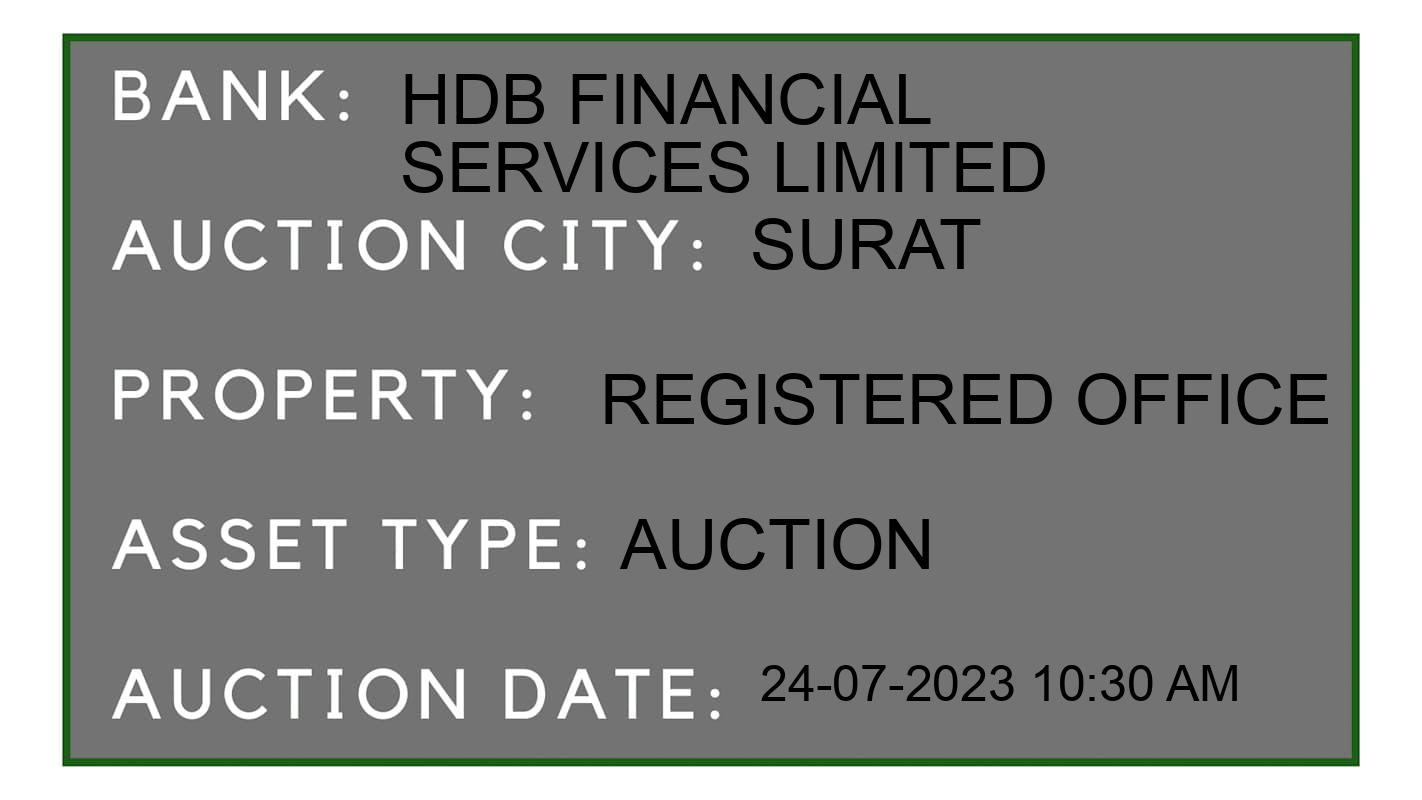 Auction Bank India - ID No: 157057 - HDB Financial Services Limited Auction of HDB Financial Services Limited Auctions for Residential Flat in Dumas, Surat