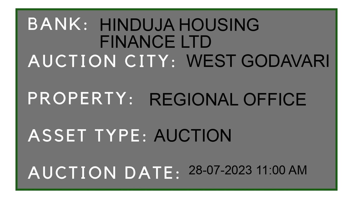 Auction Bank India - ID No: 157114 - Hinduja Housing Finance Ltd Auction of Hinduja Housing Finance Ltd Auctions for Land And Building in Eluru, West Godavari