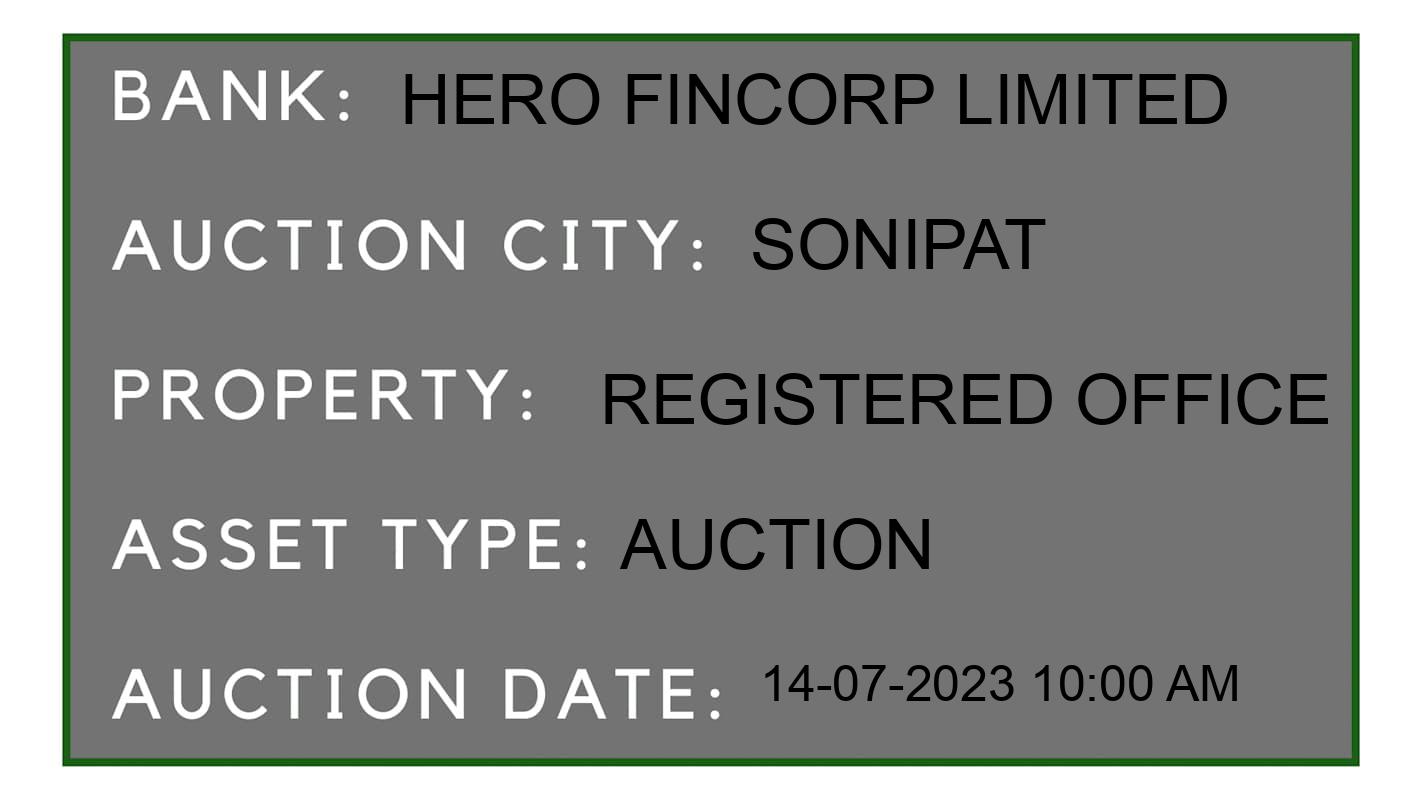 Auction Bank India - ID No: 157185 - Hero Fincorp Limited Auction of Hero Fincorp Limited Auctions for Residential House in ganaur, Sonipat