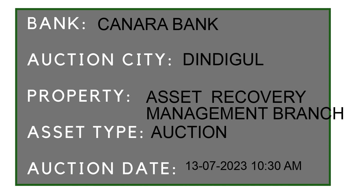 Auction Bank India - ID No: 157420 - Canara Bank Auction of Canara Bank Auctions for Land And Building in Dindigul, Dindigul
