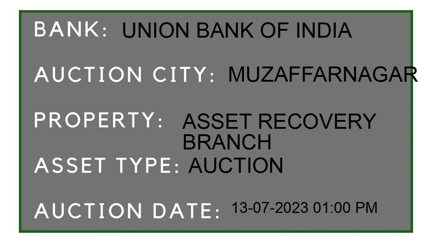 Auction Bank India - ID No: 158085 - Union Bank of India Auction of Union Bank of India Auctions for Industrial Land in Bibipur, Muzaffarnagar