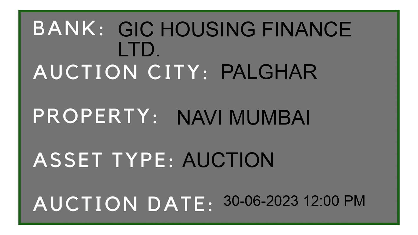 Auction Bank India - ID No: 158300 - GIC Housing Finance Ltd. Auction of GIC Housing Finance Ltd. Auctions for Residential Flat in Tembhode, Palghar