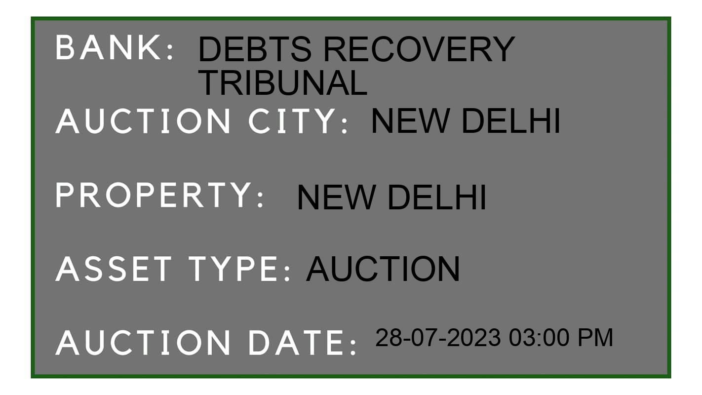 Auction Bank India - ID No: 158359 - Debts Recovery Tribunal Auction of Debts Recovery Tribunal Auctions for Residential Flat in New Delhi, New Delhi