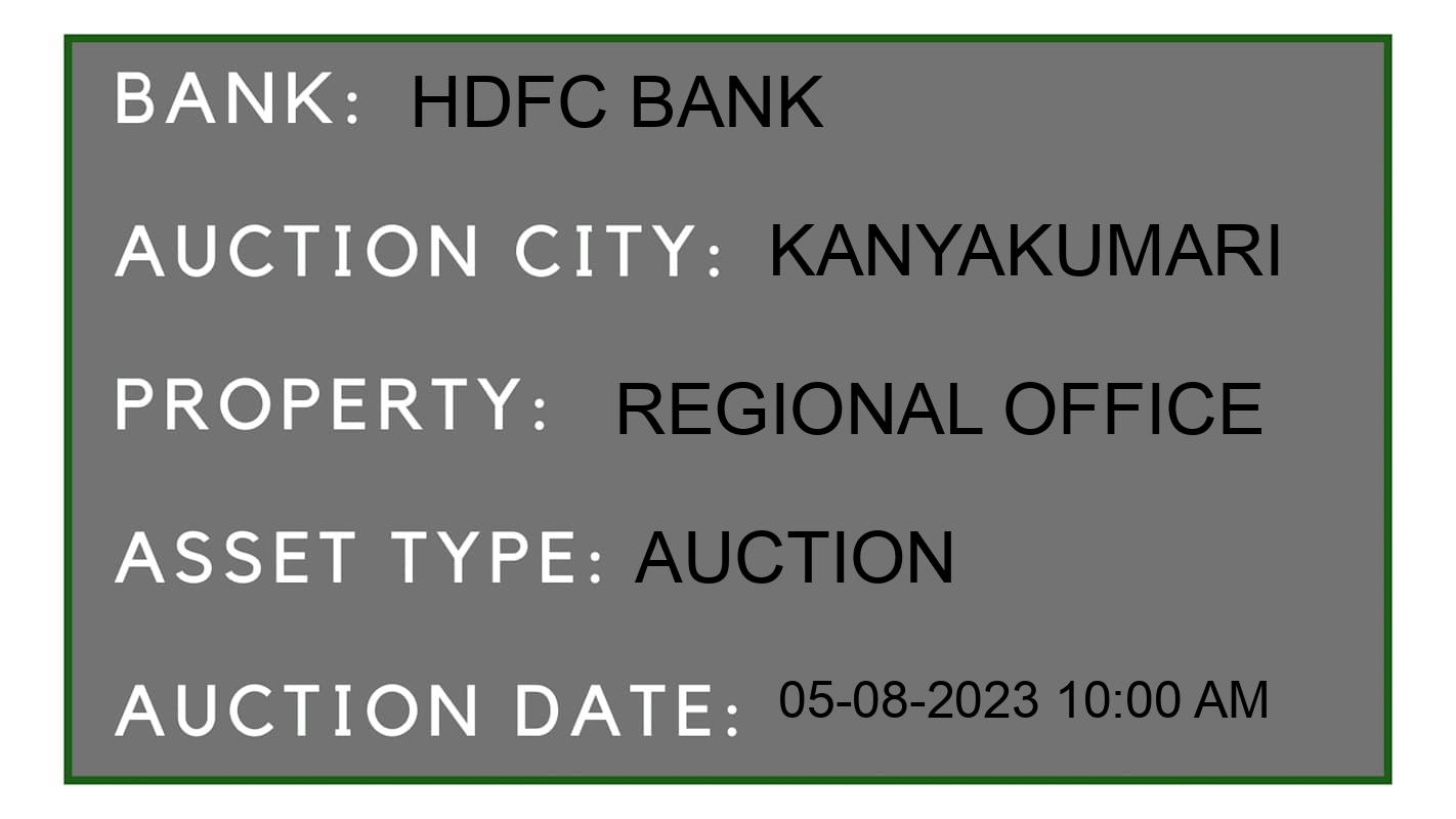 Auction Bank India - ID No: 158426 - HDFC Bank Auction of HDFC Bank Auctions for Land in Kalkulam, Kanyakumari