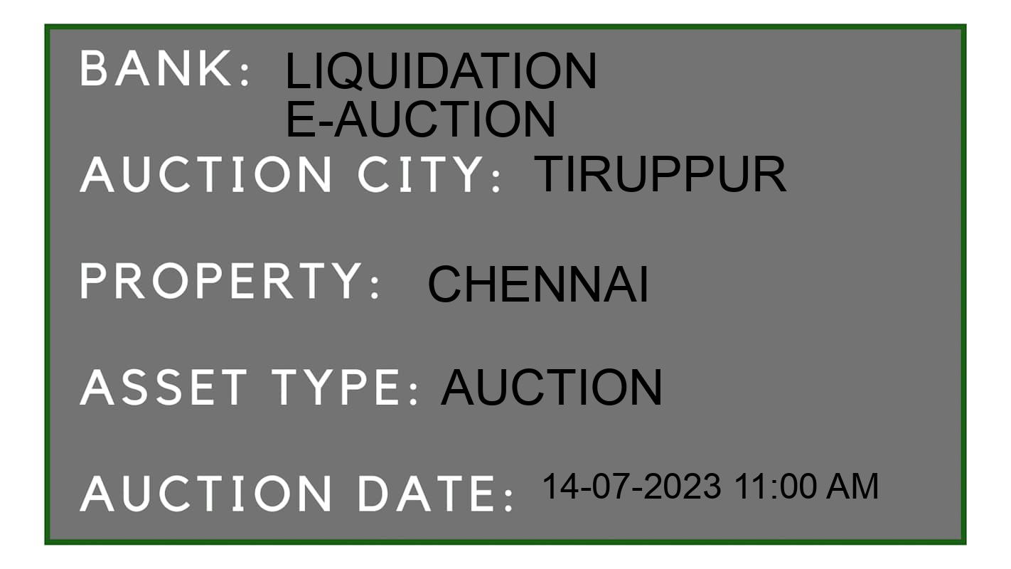 Auction Bank India - ID No: 158438 - Liquidation E-Auction Auction of Liquidation E-Auction Auctions for Industrial Land in Palladam, Tiruppur