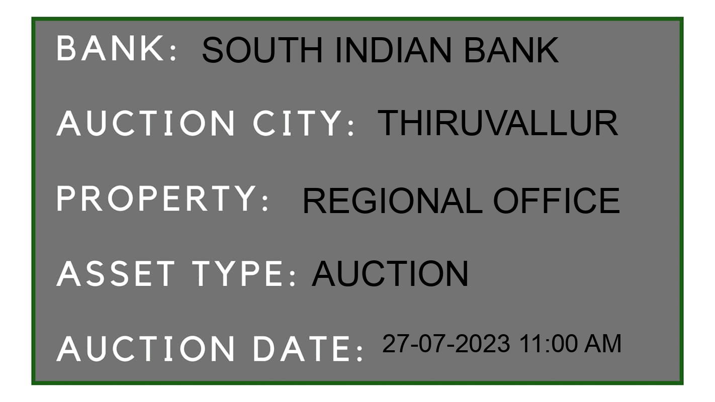 Auction Bank India - ID No: 158988 - South Indian Bank Auction of South Indian Bank Auctions for Residential Flat in Madhavaram, Thiruvallur