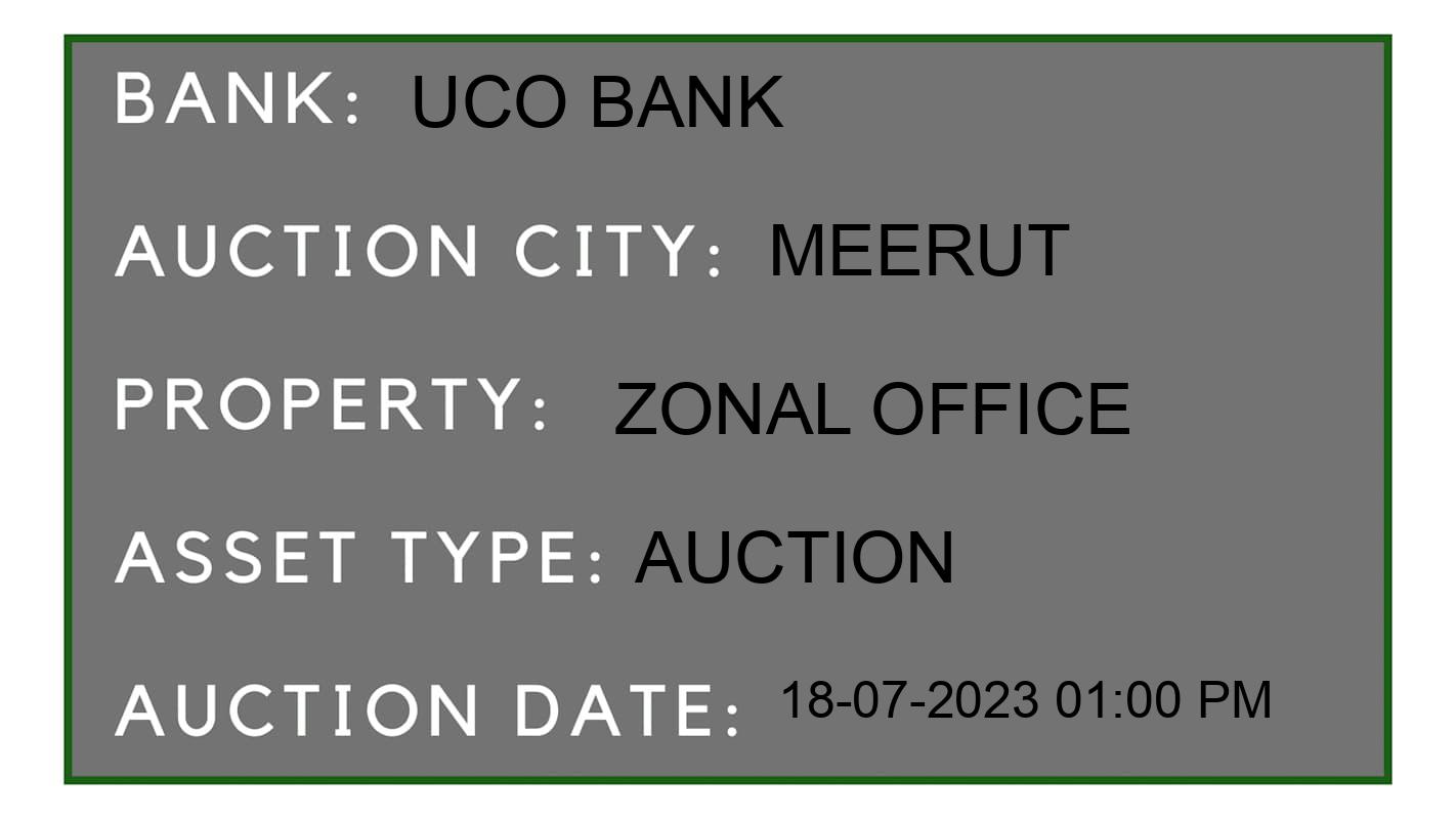 Auction Bank India - ID No: 159214 - UCO Bank Auction of UCO Bank Auctions for Land in Hapur  Road, Meerut