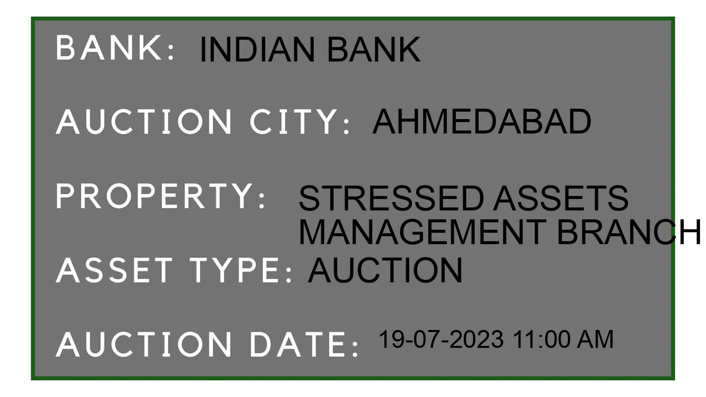 Auction Bank India - ID No: 159225 - Indian Bank Auction of Indian Bank Auctions for Bungalow in Ahmedabad, Ahmedabad