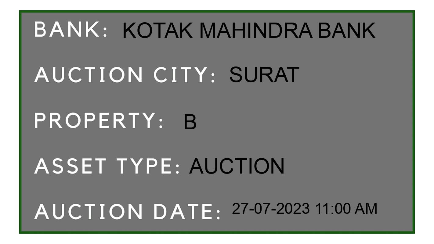 Auction Bank India - ID No: 159241 - Kotak Mahindra Bank Auction of Kotak Mahindra Bank Auctions for Commercial Shop in Ring Road, Surat