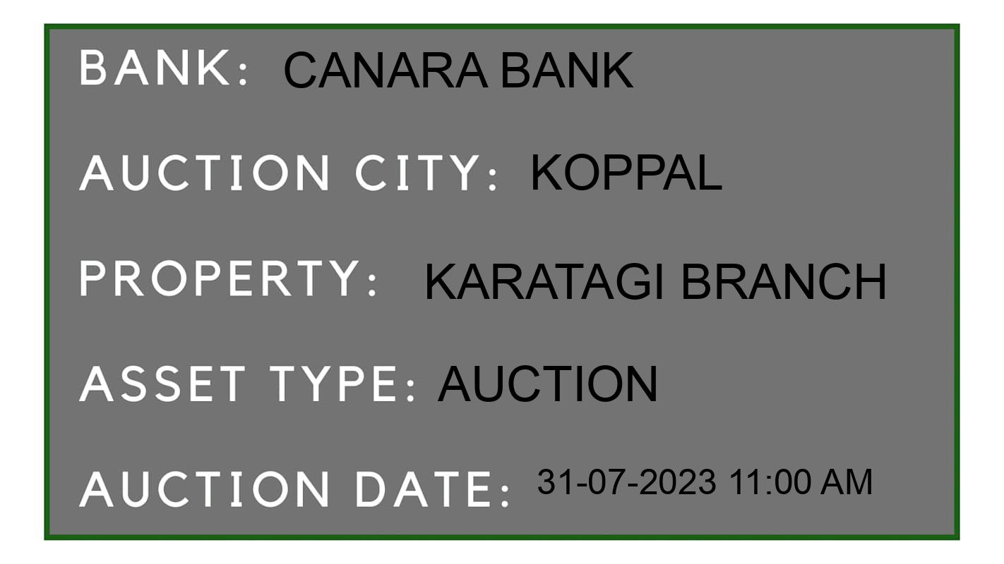 Auction Bank India - ID No: 159262 - Canara Bank Auction of Canara Bank Auctions for Industrial Land in Gangavathi, Koppal