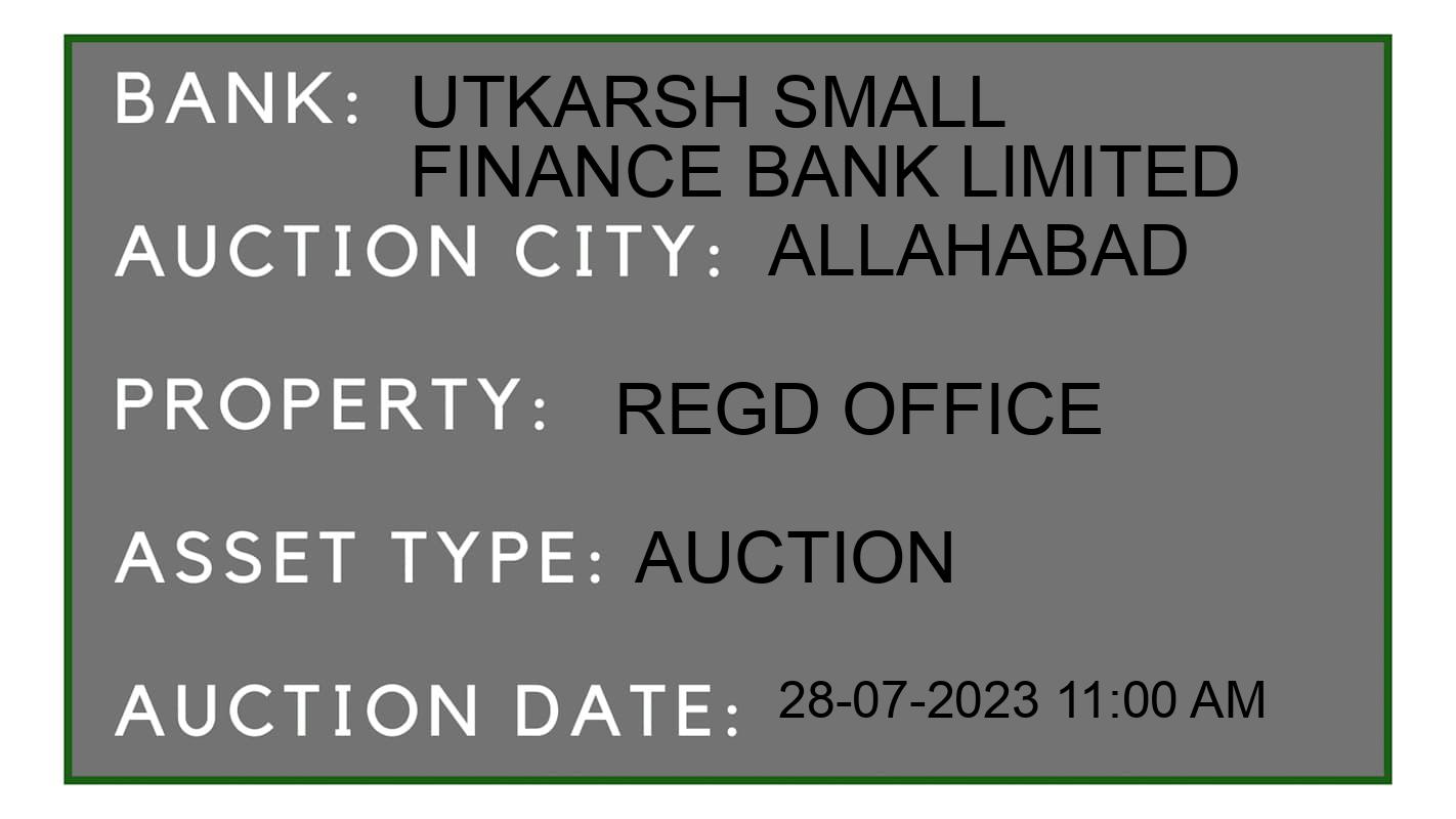 Auction Bank India - ID No: 159274 - Utkarsh Small Finance Bank Limited Auction of Utkarsh Small Finance Bank Limited Auctions for Plot in Allahabad, Allahabad