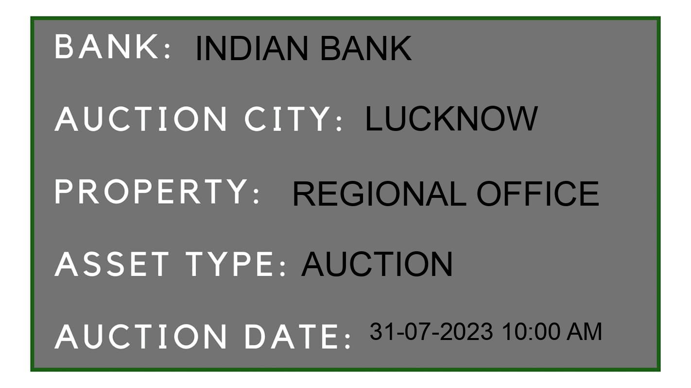 Auction Bank India - ID No: 159296 - Indian Bank Auction of Indian Bank Auctions for Plot in Jankipuram, Lucknow