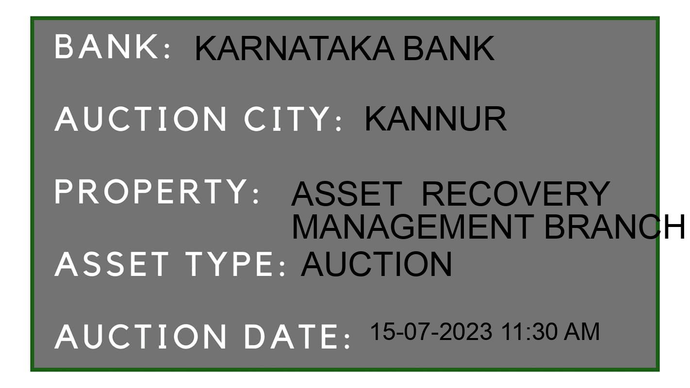 Auction Bank India - ID No: 159309 - Karnataka Bank Auction of Karnataka Bank Auctions for Residential Land And Building in Thalasseri, Kannur
