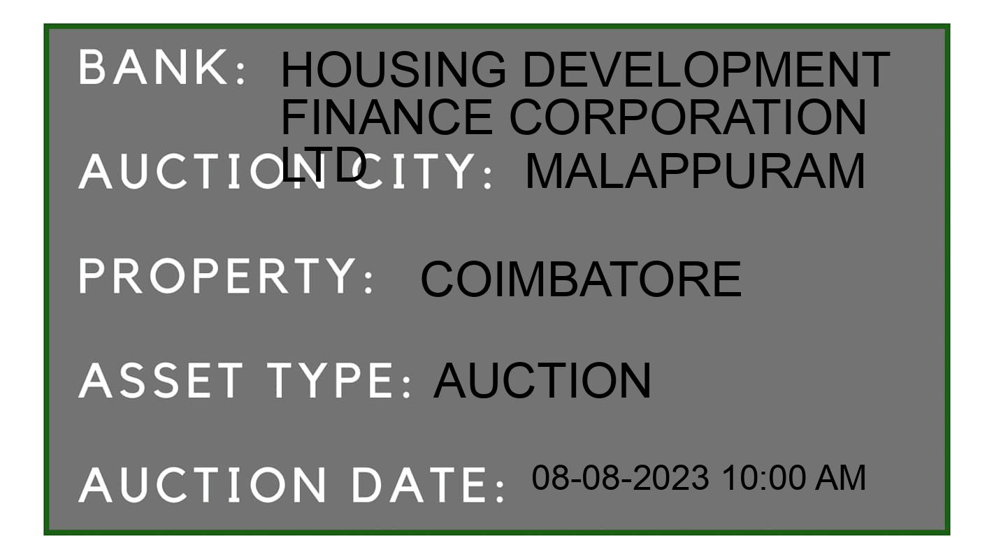 Auction Bank India - ID No: 159562 - Housing Development Finance Corporation Ltd Auction of Housing Development Finance Corporation Ltd Auctions for Land And Building in Perintalmanna, Malappuram