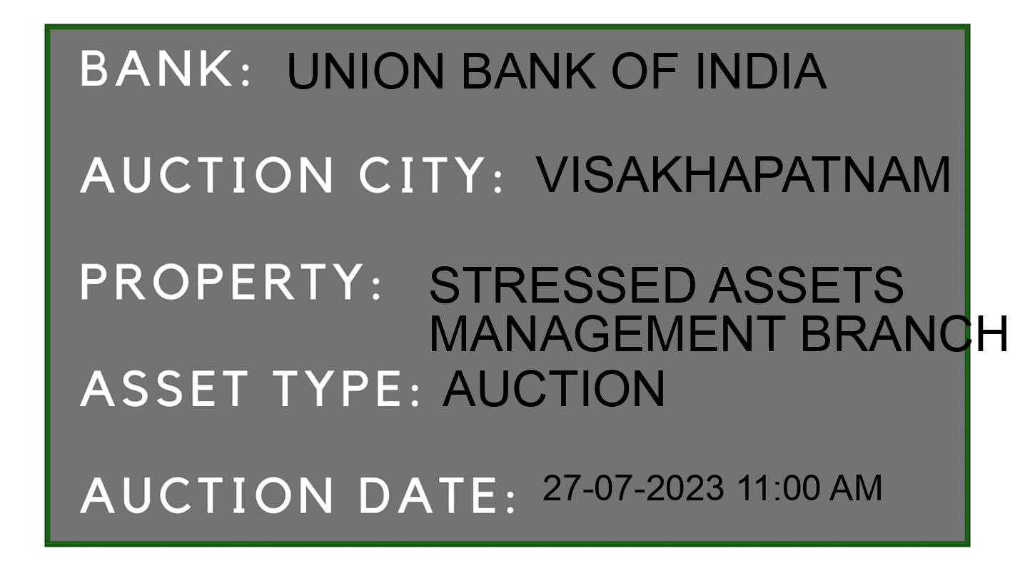 Auction Bank India - ID No: 159801 - Union Bank of India Auction of Union Bank of India Auctions for Residential Flat in Chinnagdillli, Visakhapatnam