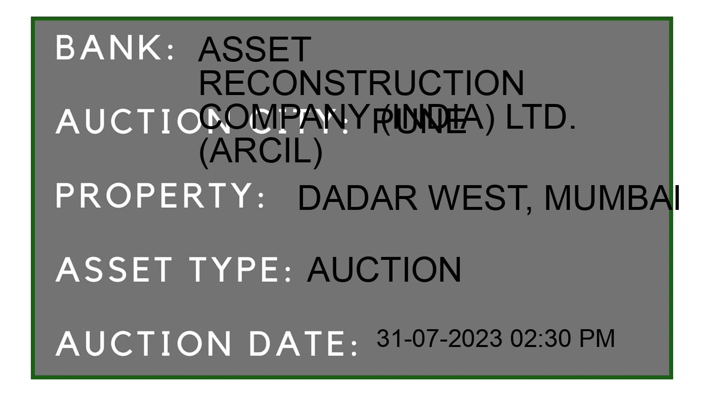 Auction Bank India - ID No: 159993 - Asset  Reconstruction Company (India) Ltd. (Arcil) Auction of Asset  Reconstruction Company (India) Ltd. (Arcil) Auctions for Commercial Office in Chinchwad, Pune