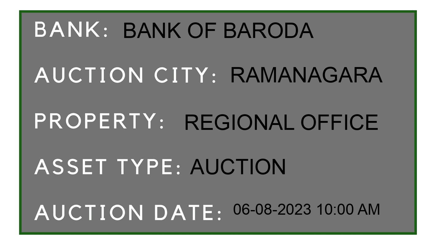 Auction Bank India - ID No: 160093 - Bank of Baroda Auction of Bank of Baroda Auctions for Land in Ramanagaraa, Ramanagara