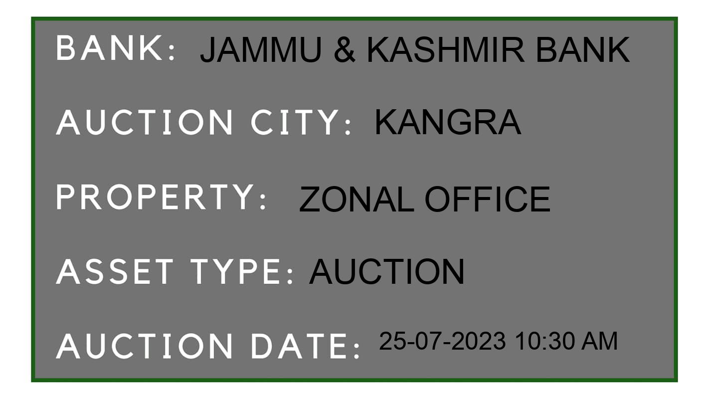 Auction Bank India - ID No: 160127 - Jammu & Kashmir Bank Auction of Jammu & Kashmir Bank Auctions for Land in Indora, Kangra