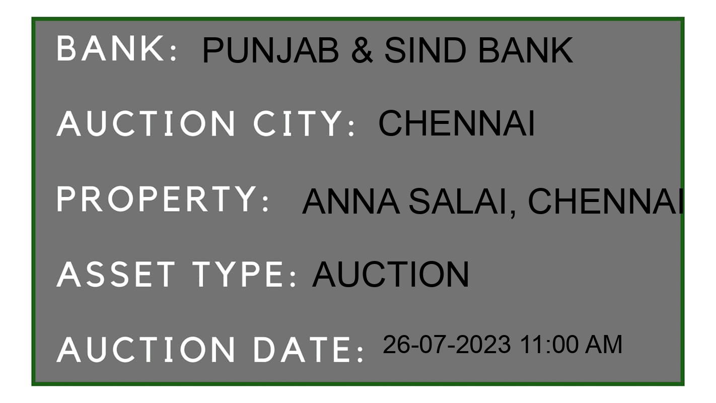 Auction Bank India - ID No: 160149 - Punjab & Sind Bank Auction of Punjab & Sind Bank Auctions for Industrial Land in Ambattur, Chennai