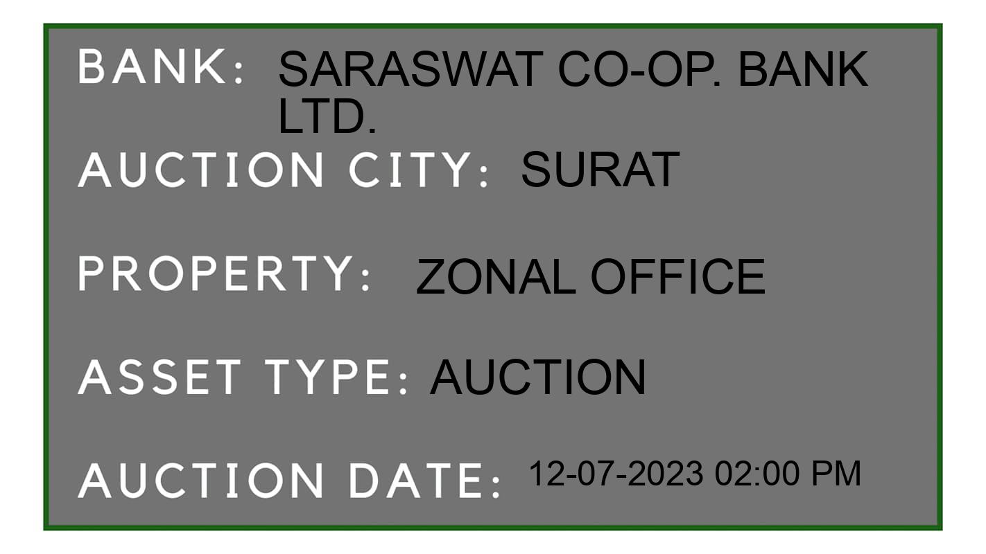 Auction Bank India - ID No: 160426 - Saraswat co-op. Bank Ltd. Auction of Saraswat co-op. Bank Ltd. Auctions for Commercial Property in Canal Road Pal, Surat