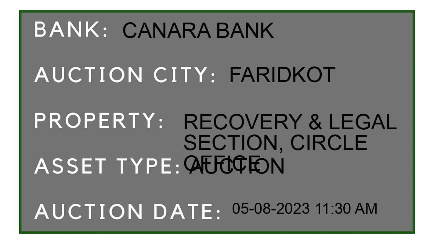 Auction Bank India - ID No: 160544 - Canara Bank Auction of Canara Bank Auctions for Land And Building in Sadiq, Faridkot