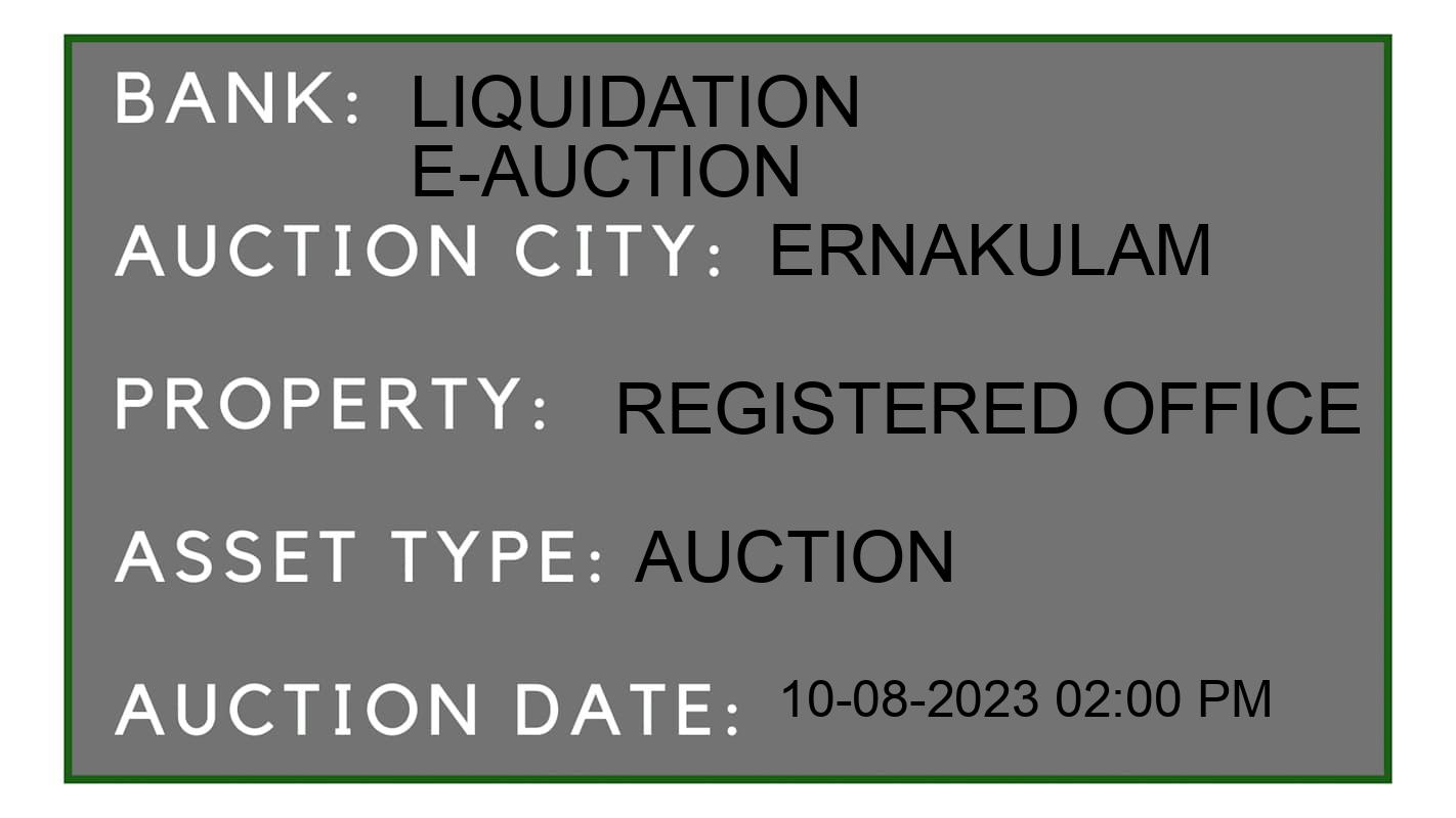 Auction Bank India - ID No: 160563 - Liquidation E-Auction Auction of Liquidation E-Auction Auctions for Commercial Office in Trikkakara, Ernakulam