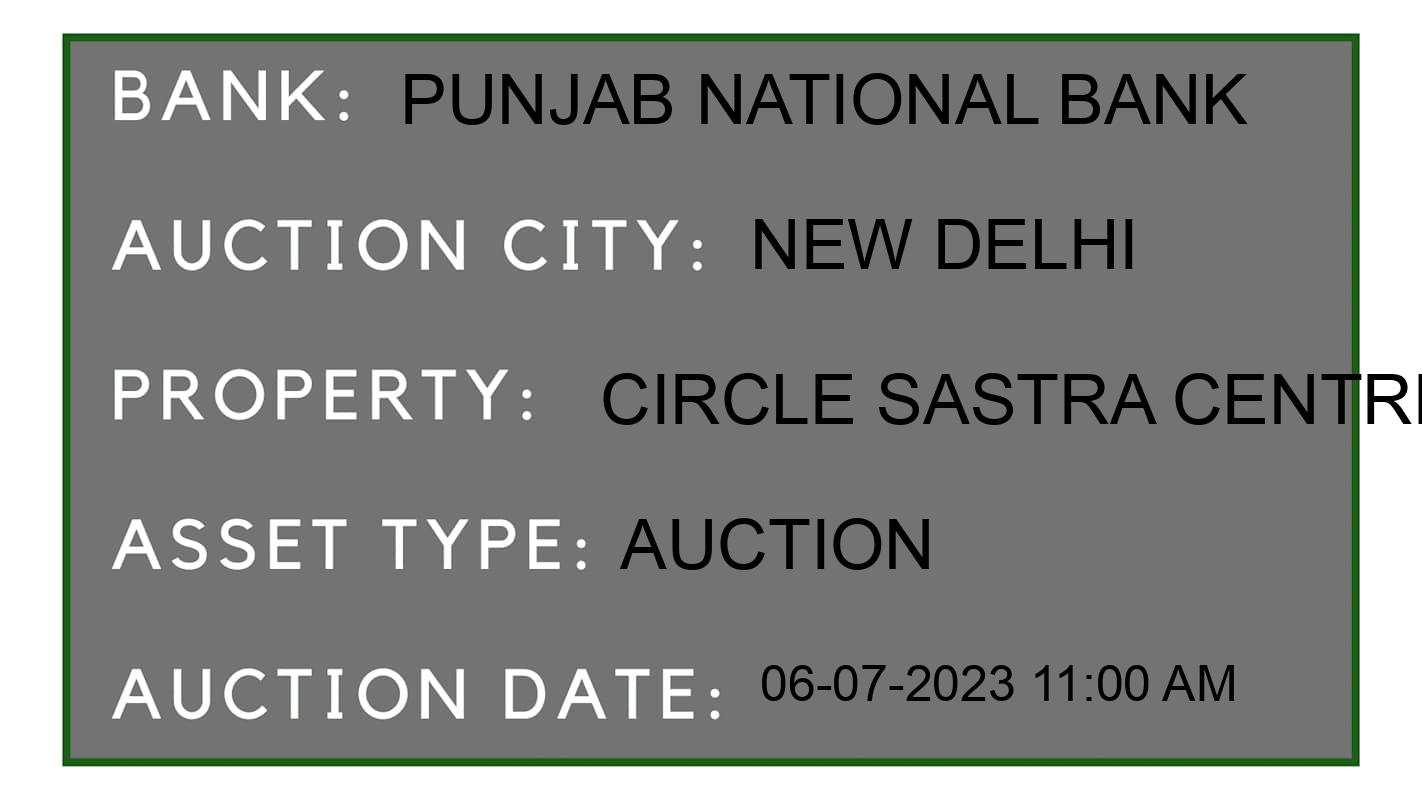 Auction Bank India - ID No: 160616 - Punjab National Bank Auction of Punjab National Bank Auctions for Land And Building in New Delhi, New Delhi